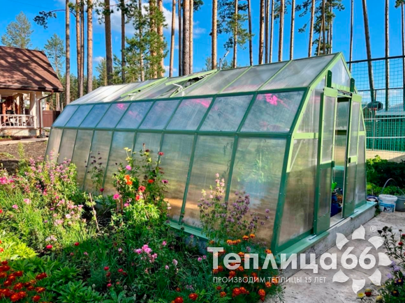 Теплица Рада Каспий, под поликарбонат, ширина 4,0 м. (калькулятор)